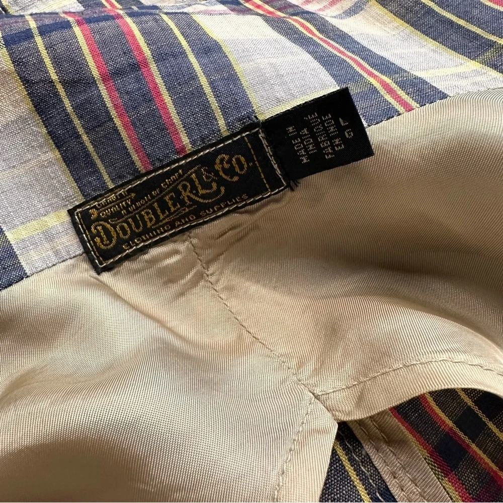 Ralph Lauren Double RL Unconstructed Madras Plaid Blazer